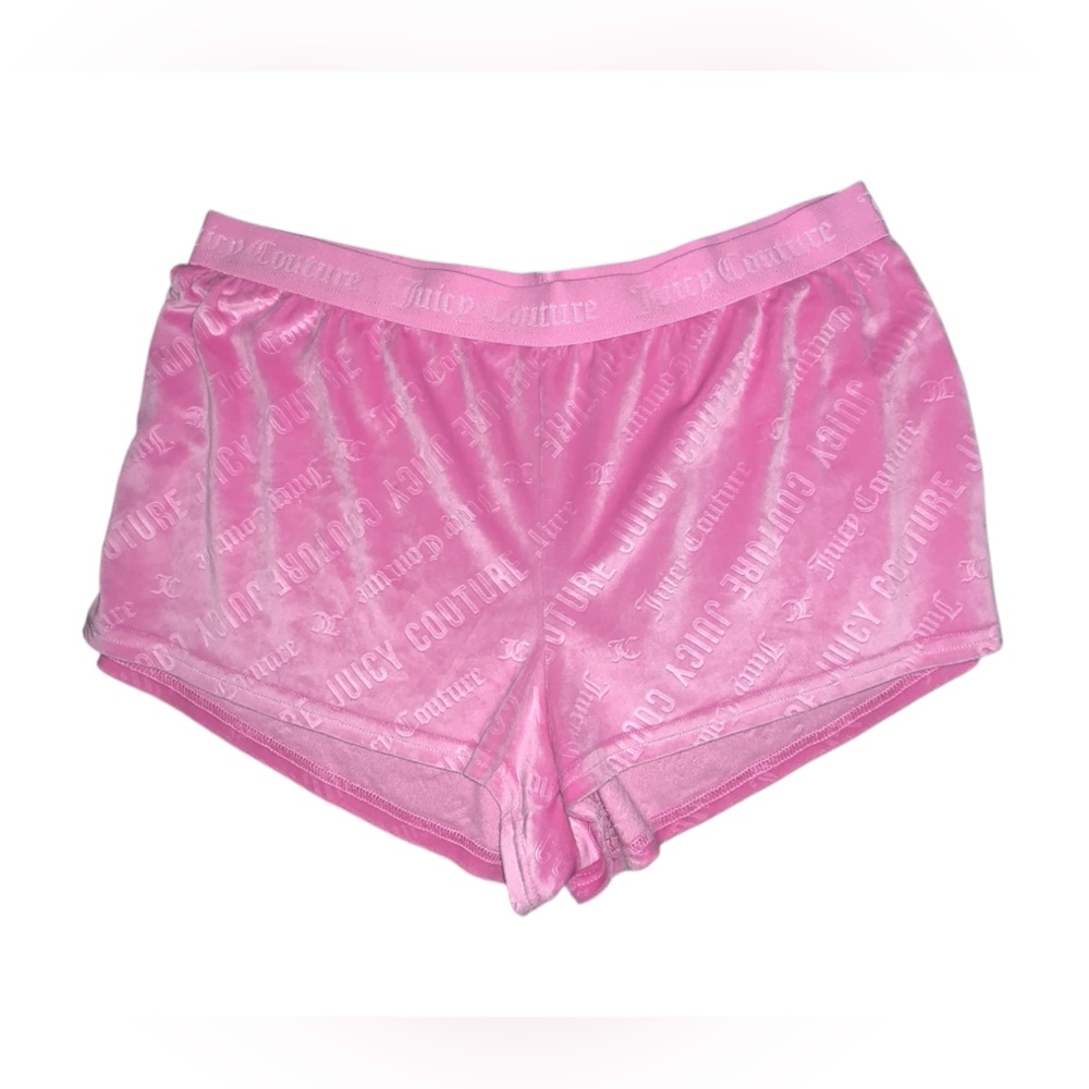 Juicy Couture‎ Bubblegum Pink Velour Y2K Shortie Shorts Size XL